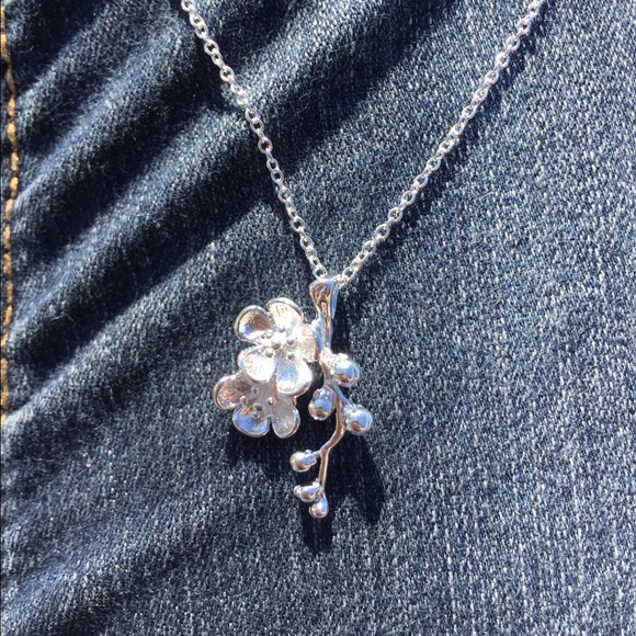 Sterling Silver Cherry Blossom Neckace