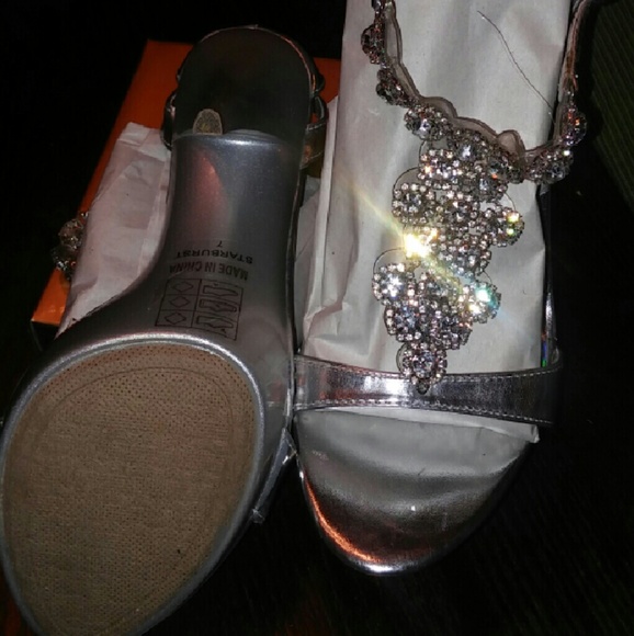 Silver Rhinestone Heels - Picture 3 of 4
