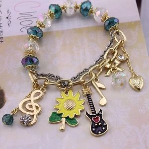 Gorgeous Betsey Johnson music charm bracelet
