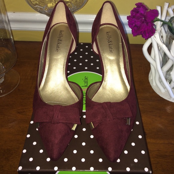 Kelly & Katie Shoes - NIB burgundy suede heels