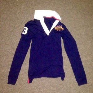 Ralph Lauren Navy Blue Long Sleeve Rugby Polo NWOT