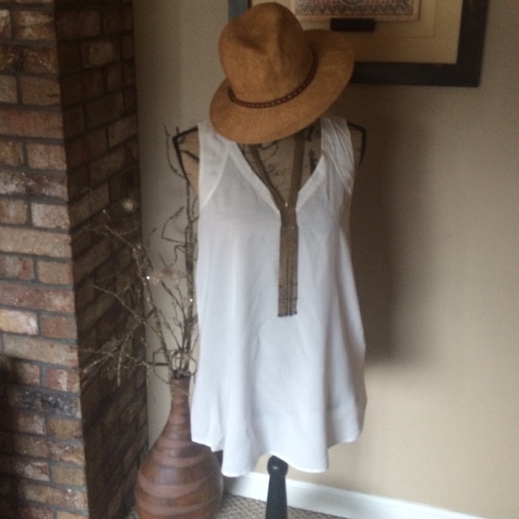 Long Sleeveless White Tank by Diesel!