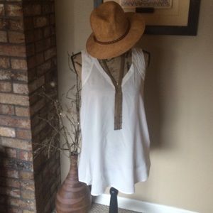 Long Sleeveless White Tank by Diesel!