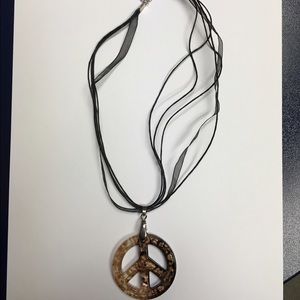 Peace Sign Necklace - Adjustable and Reversible