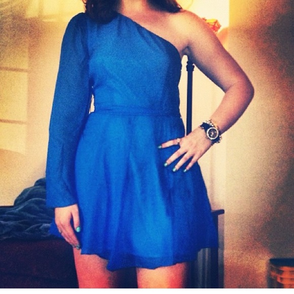 Blue One Shoulder Nasty Gal Dress