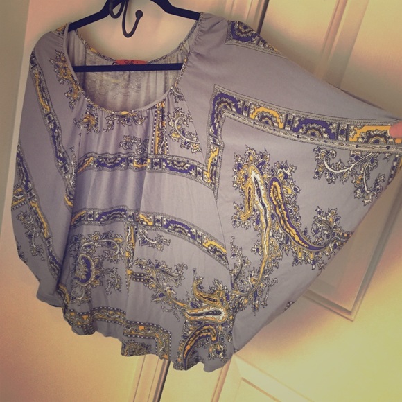 Purple and gold top.