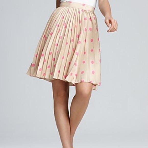 Size 6 Kate Spade Pink Polka Dot Skirt.