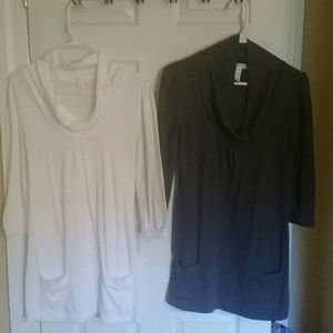 2 adorable tops with front pockets