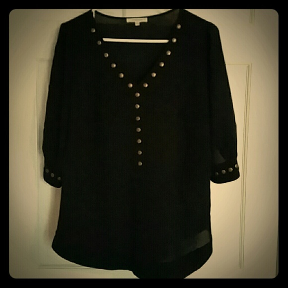 Sheer black top