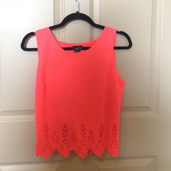 Coral Laser Cutout Tank Top