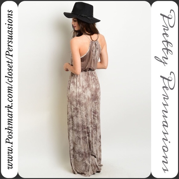 SOLD OUT🌻NWT Latté Tie Dyed Sleeveless Maxi Dress - Picture 2 of 3