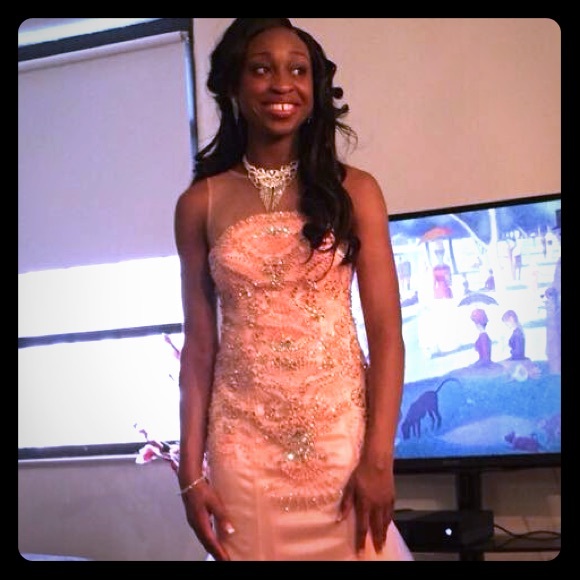 Coral colored Prom Dress! Only Worn Once!