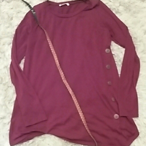 Burgandy long blouse