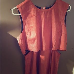 Faux Suede Dress