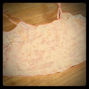 Pink with Lace Crop Top