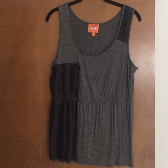 Anthropologie Grey Peplum Tank