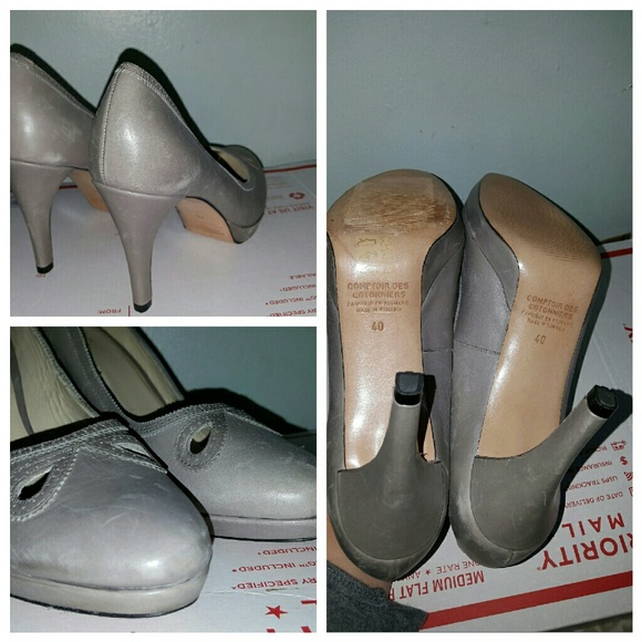 Comptoir des cotonniers gray platform pumps 40 - Picture 2 of 4
