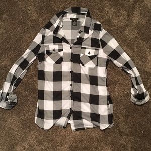 Black and white flannel.