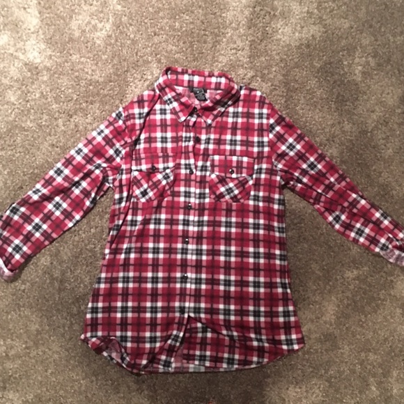 Red, white and black flannel.