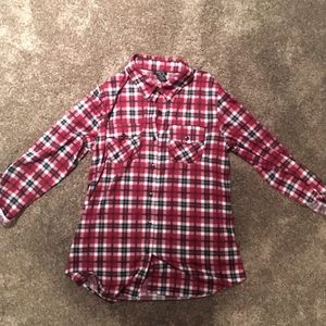 Red, white and black flannel.