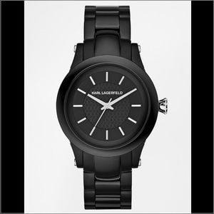 Karl Lagerfeld black boyfriend watch