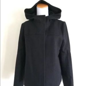 NWOT J.Crew Wool Melton Hodded Bib Jacket