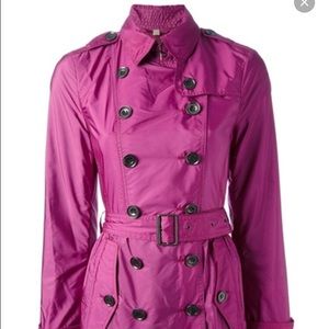 Magenta Burberry coat