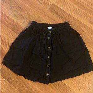 Black Button Skirt