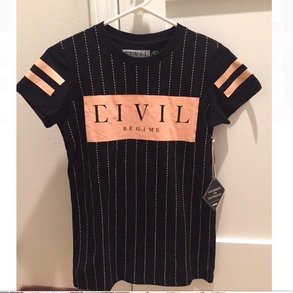Brand new Civil Regime baseball stripped tee