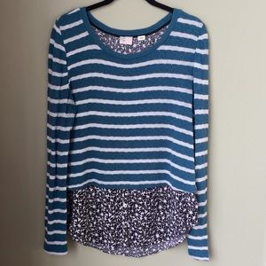 Striped and patterned blouse from Anthropologie