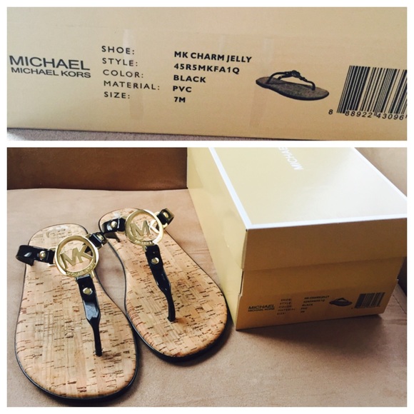 MICHAEL Michael Kors Shoes - Michael Kors MK Charm Jelly Sandals in Black sz 7