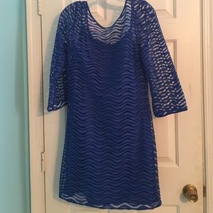 Blue Lilly topanga lace tunic dress
