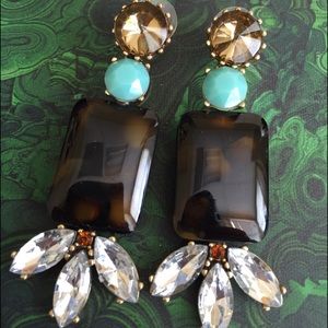 J. Crew tortoise statement earrings