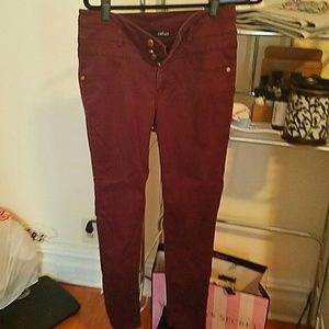 Maroon high waisted pants