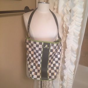 Mackenzie Childs Courtly Check large bucket bag