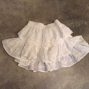White Cotton and Crotchet LoveShackFancy MiniSkirt