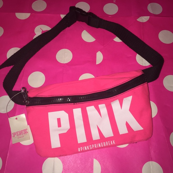 NWT VICTORIAS SECRET PINK FANNY PACK BAG NEON PINK