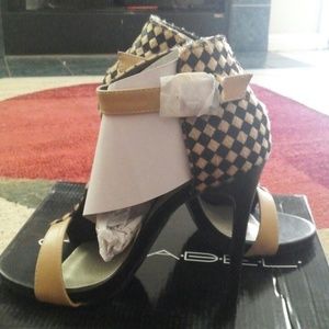 Gold & Black Ankle Booties