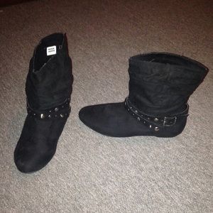 Chinese Laundry Short Black Studded Boot