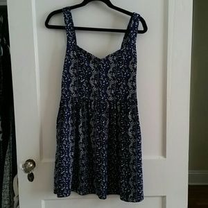 Flower print skater dress