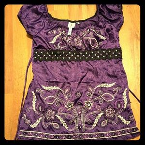 Embroidered floral blouse