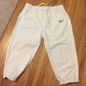White Nike Softball Pants