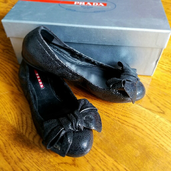 Prada Leather ballerina bow flats - Picture 2 of 3