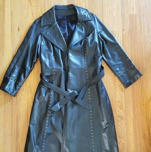 Custom Leather trench coat