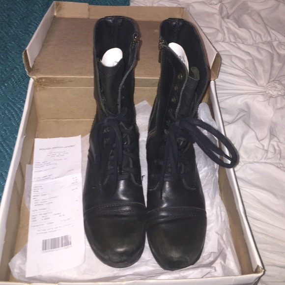 Steve Madden black combat