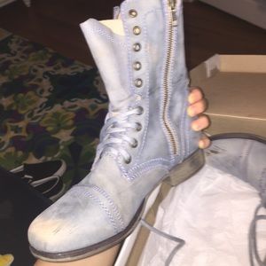 light blue Steve Madden boots
