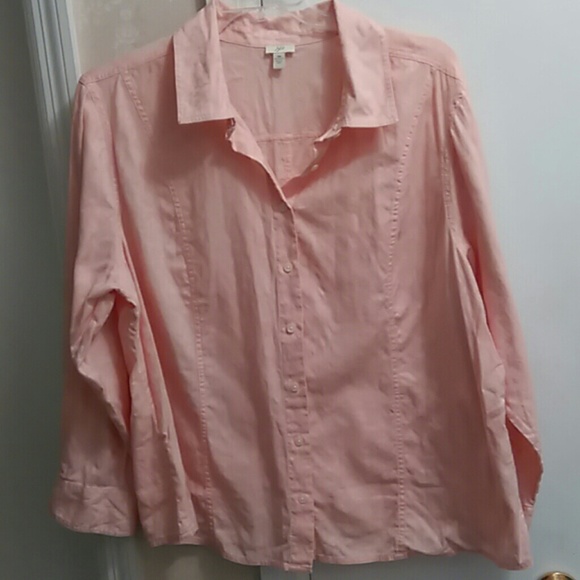 Pink Cotton Button Down Shirt