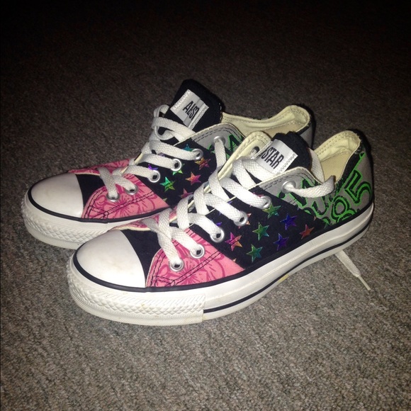 Converse Multicolor Patterned Patchwork Lo Tops