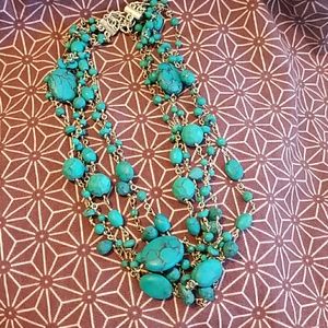 Ann Taylor Gorgeous Turquoise and Silver necklace