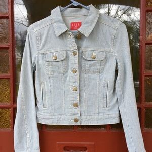 ELLE DENIM STRIPED JACKET SIZE SMALL-NEW WITH TAGS